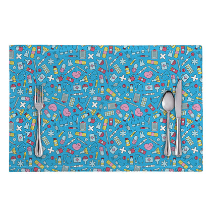 Cute Medical Pattern Print Placemat