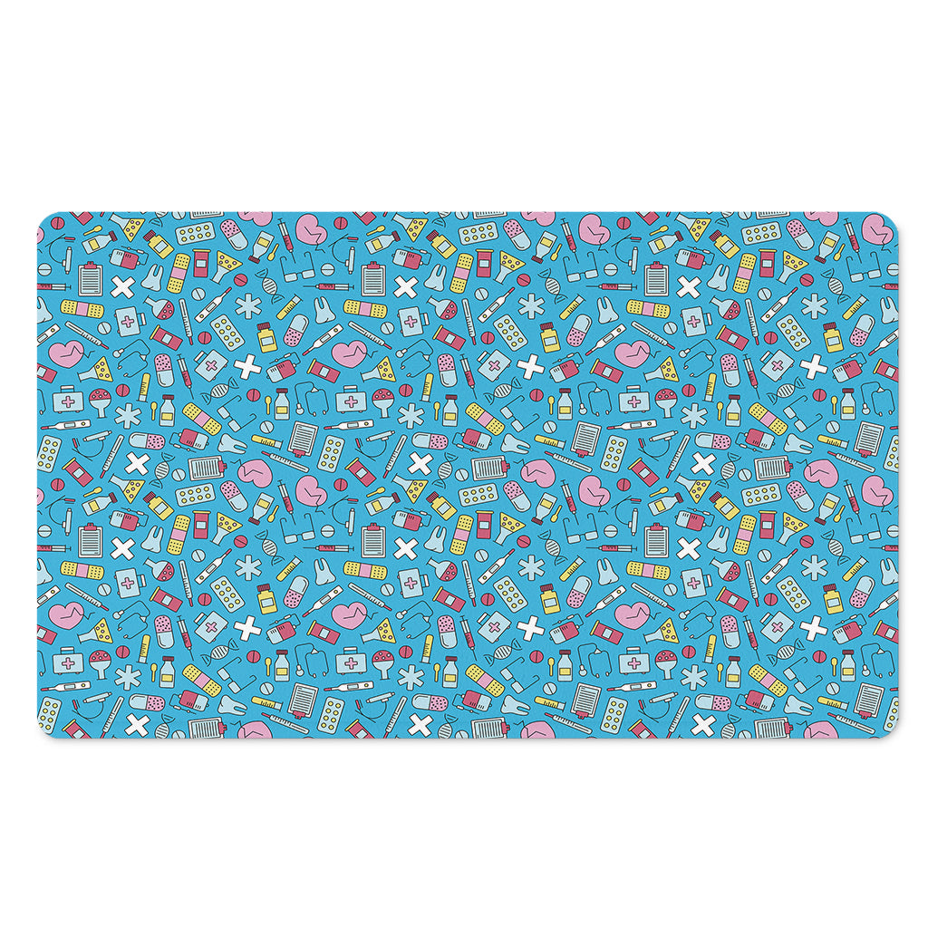 Cute Medical Pattern Print Polyester Doormat