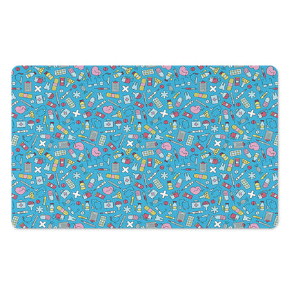 Cute Medical Pattern Print Polyester Doormat