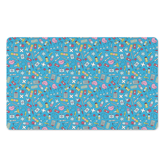 Cute Medical Pattern Print Polyester Doormat