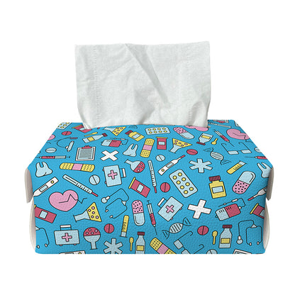 Cute Medical Pattern Print Rectangle Tissue Box Cover