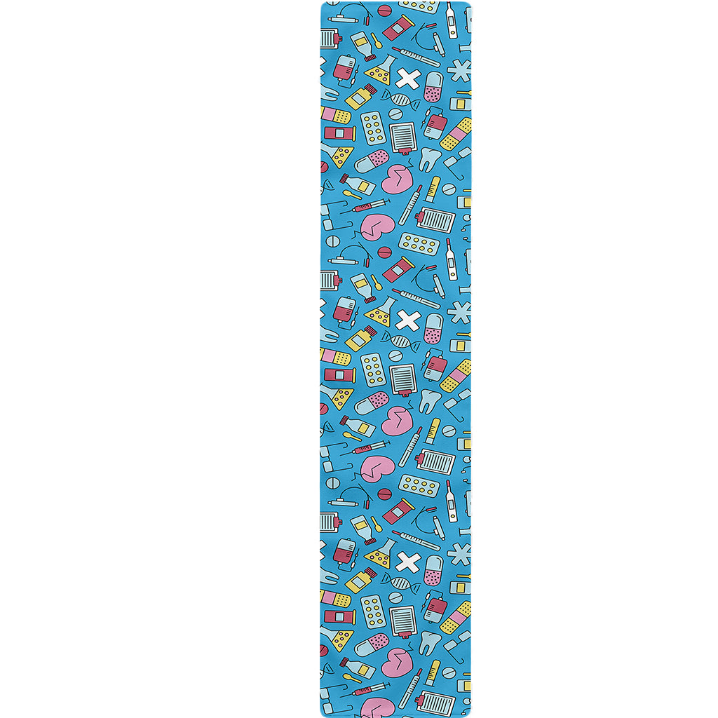 Cute Medical Pattern Print Table Runner