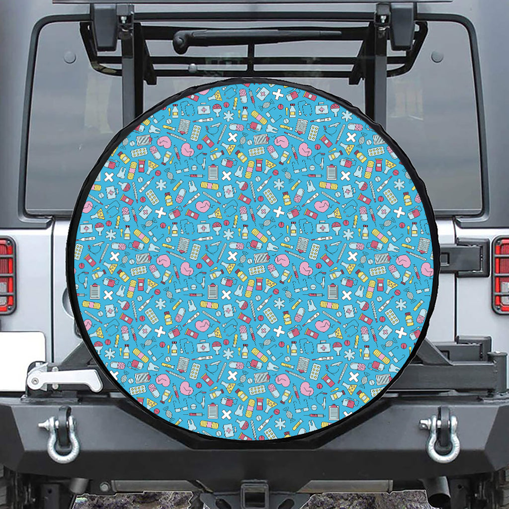 Cute Medical Pattern Print Tire Cover
