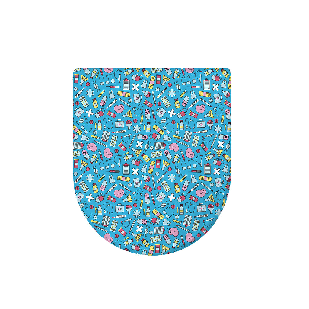 Cute Medical Pattern Print Toilet Lid Cover