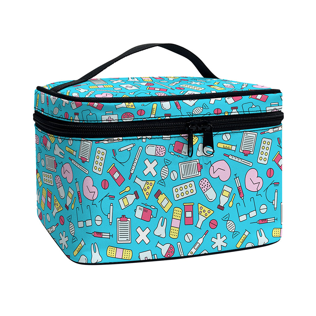 Cute Medical Pattern Print Travel Makeup Bag