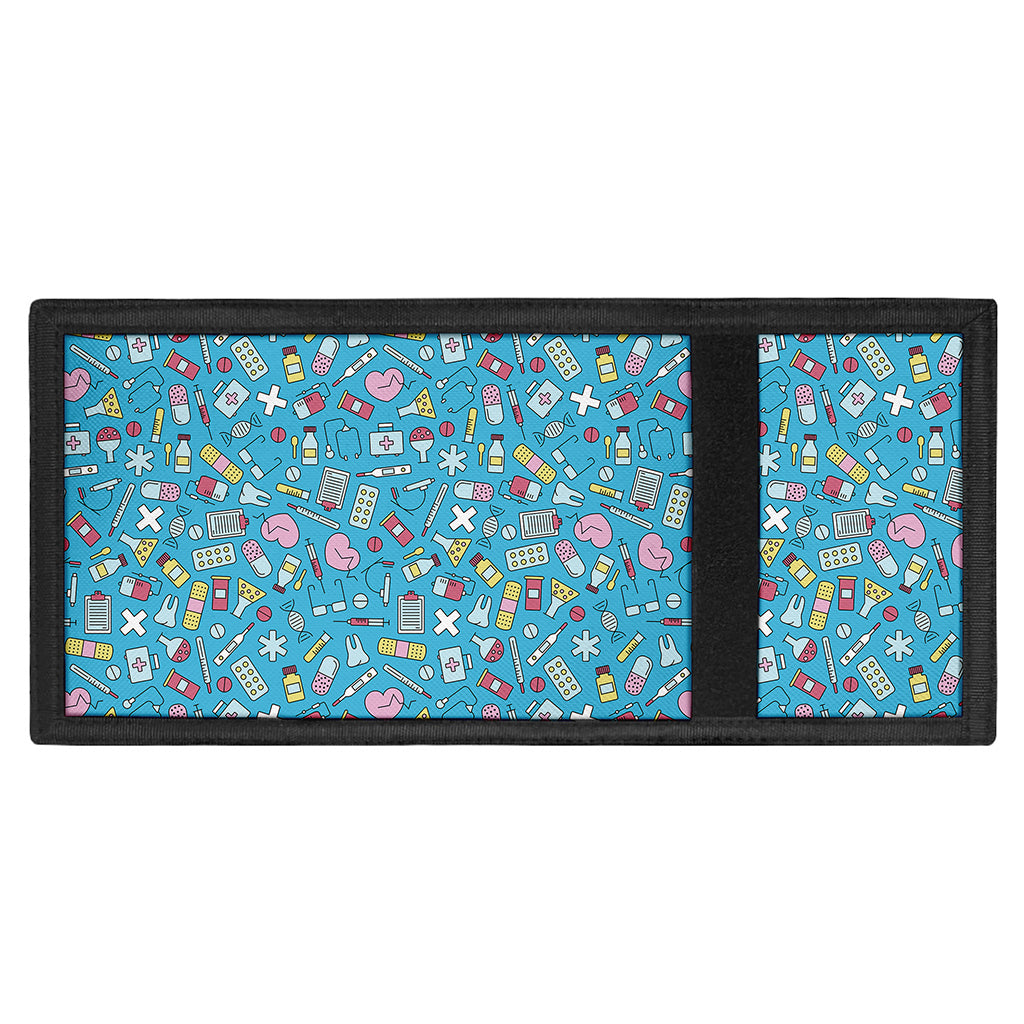 Cute Medical Pattern Print Trifold Wallet