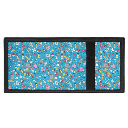 Cute Medical Pattern Print Trifold Wallet