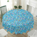 Cute Medical Pattern Print Waterproof Round Tablecloth