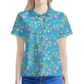 Cute Medical Pattern Print Women's Polo Shirt