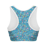 Cute Medical Pattern Print Women's Sports Bra