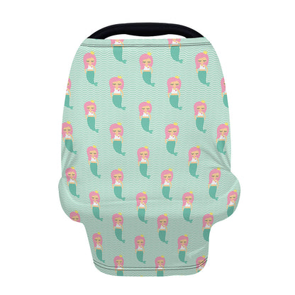 Cute Mermaid Pattern Print Baby Seat Cover