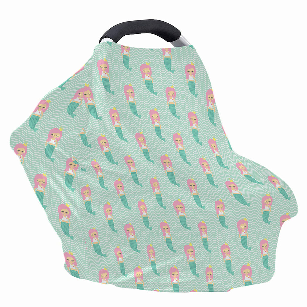 Cute Mermaid Pattern Print Baby Seat Cover