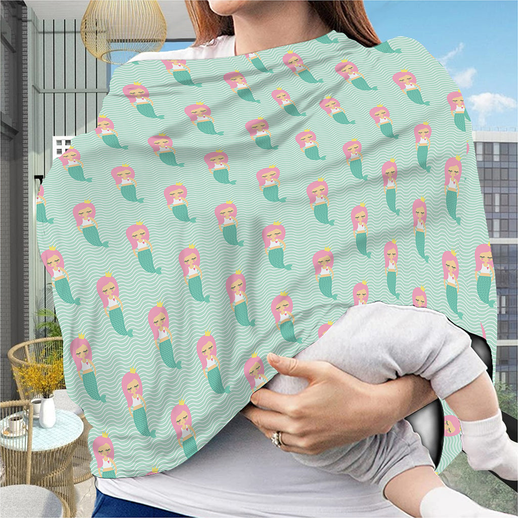 Cute Mermaid Pattern Print Baby Seat Cover
