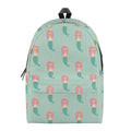 Cute Mermaid Pattern Print School Backpack