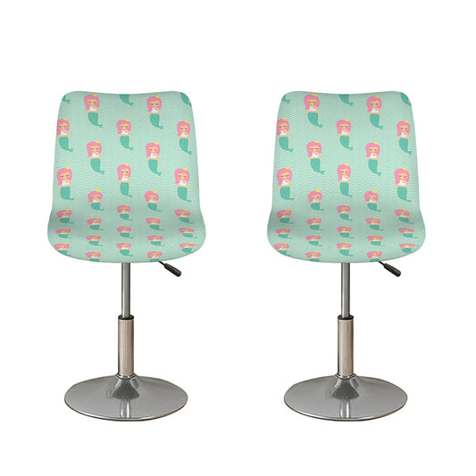 Cute Mermaid Pattern Print Bar Stool Covers