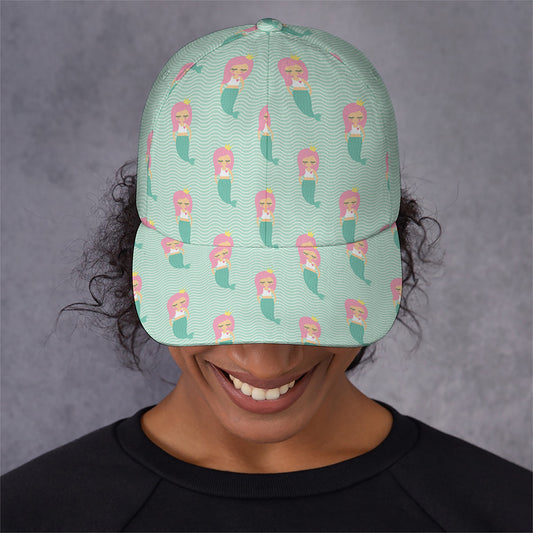 Cute Mermaid Pattern Print Baseball Cap