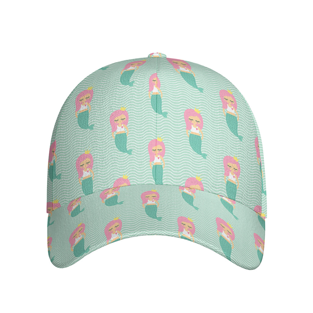 Cute Mermaid Pattern Print Baseball Cap