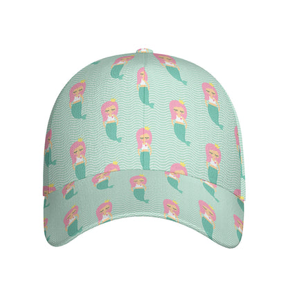 Cute Mermaid Pattern Print Baseball Cap