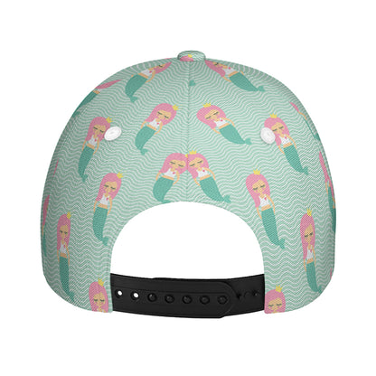 Cute Mermaid Pattern Print Baseball Cap