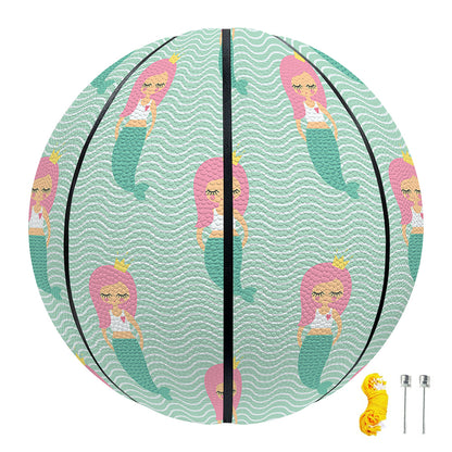 Cute Mermaid Pattern Print Basketball