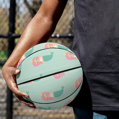Cute Mermaid Pattern Print Basketball