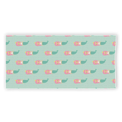 Cute Mermaid Pattern Print Beach Towel