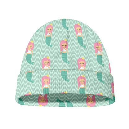 Cute Mermaid Pattern Print Beanie