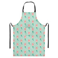 Cute Mermaid Pattern Print Bib Apron With Pocket