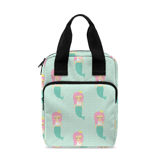 Cute Mermaid Pattern Print Bible Tote Bag