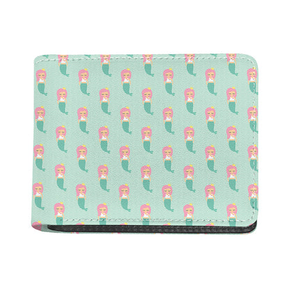 Cute Mermaid Pattern Print Bifold Wallet