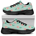 Cute Mermaid Pattern Print Black Chunky Shoes