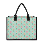 Cute Mermaid Pattern Print Canvas Tote Bag