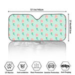 Cute Mermaid Pattern Print Car Windshield Sun Shade