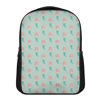 Cute Mermaid Pattern Print Casual Backpack