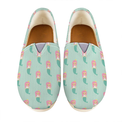 Cute Mermaid Pattern Print Casual Shoes