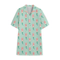 Cute Mermaid Pattern Print Cotton Hawaiian Shirt