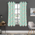 Cute Mermaid Pattern Print Grommet Curtain Panels