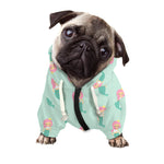 Cute Mermaid Pattern Print Dog Zip Up Hoodie