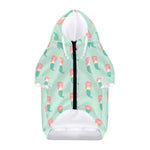 Cute Mermaid Pattern Print Dog Zip Up Hoodie