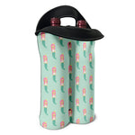 Cute Mermaid Pattern Print Double Neoprene Wine Tote