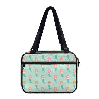 Cute Mermaid Pattern Print Double Strap Bible Bag