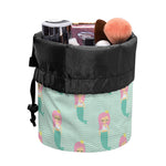 Cute Mermaid Pattern Print Drawstring Makeup Bag