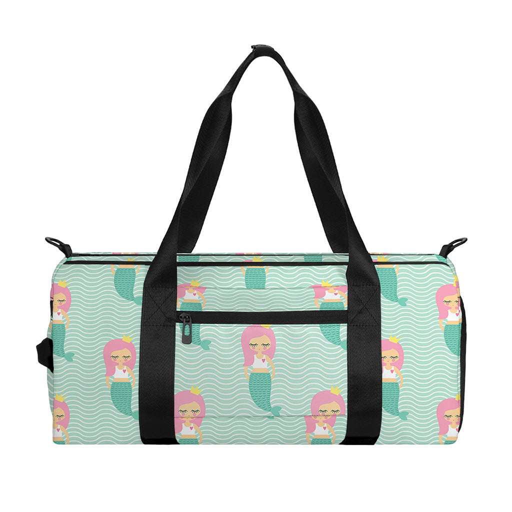 Cute Mermaid Pattern Print Gym Bag