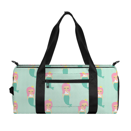 Cute Mermaid Pattern Print Gym Bag