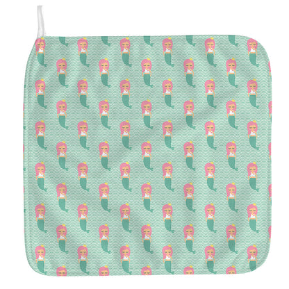 Cute Mermaid Pattern Print Hand Towel