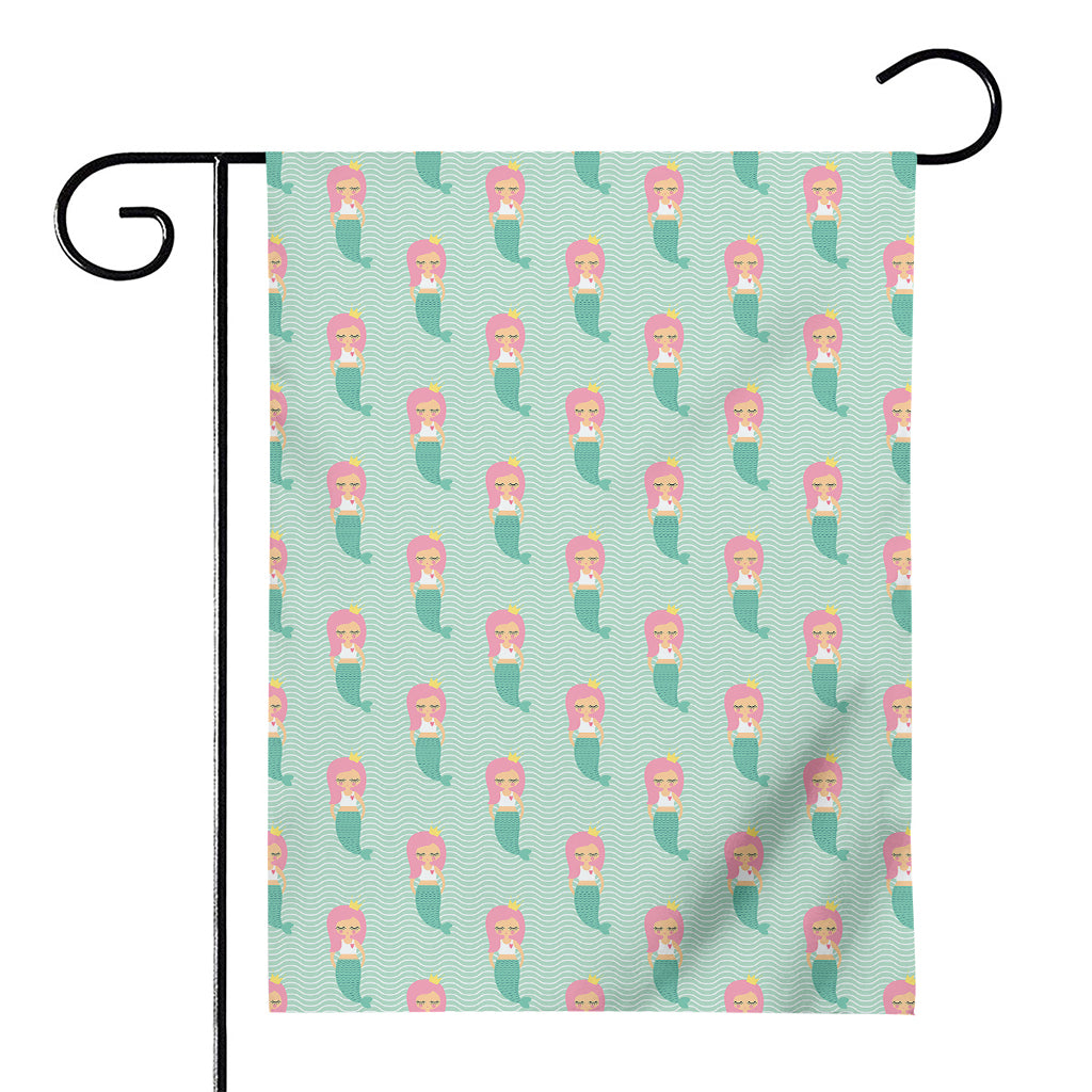 Cute Mermaid Pattern Print House Flag