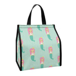 Cute Mermaid Pattern Print Insulated Lunch Tote