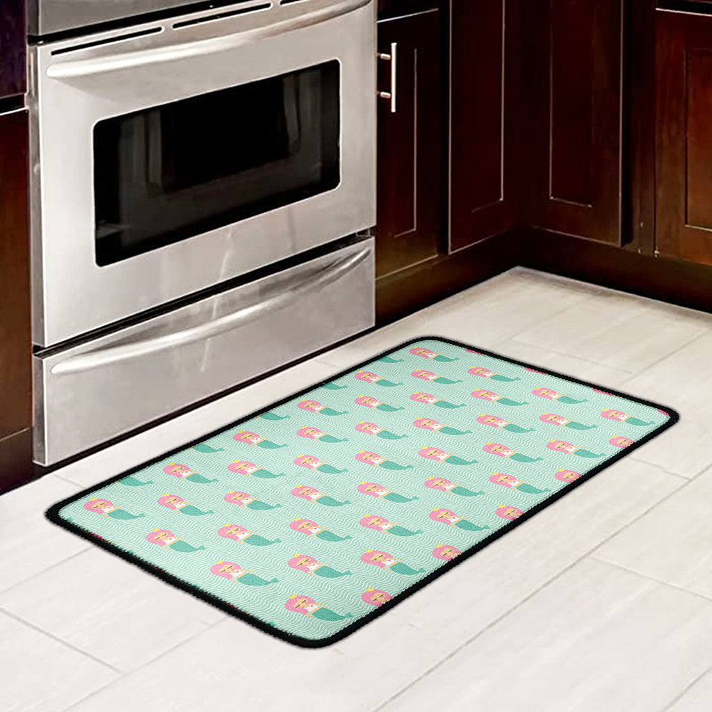 Cute Mermaid Pattern Print Kitchen Mat
