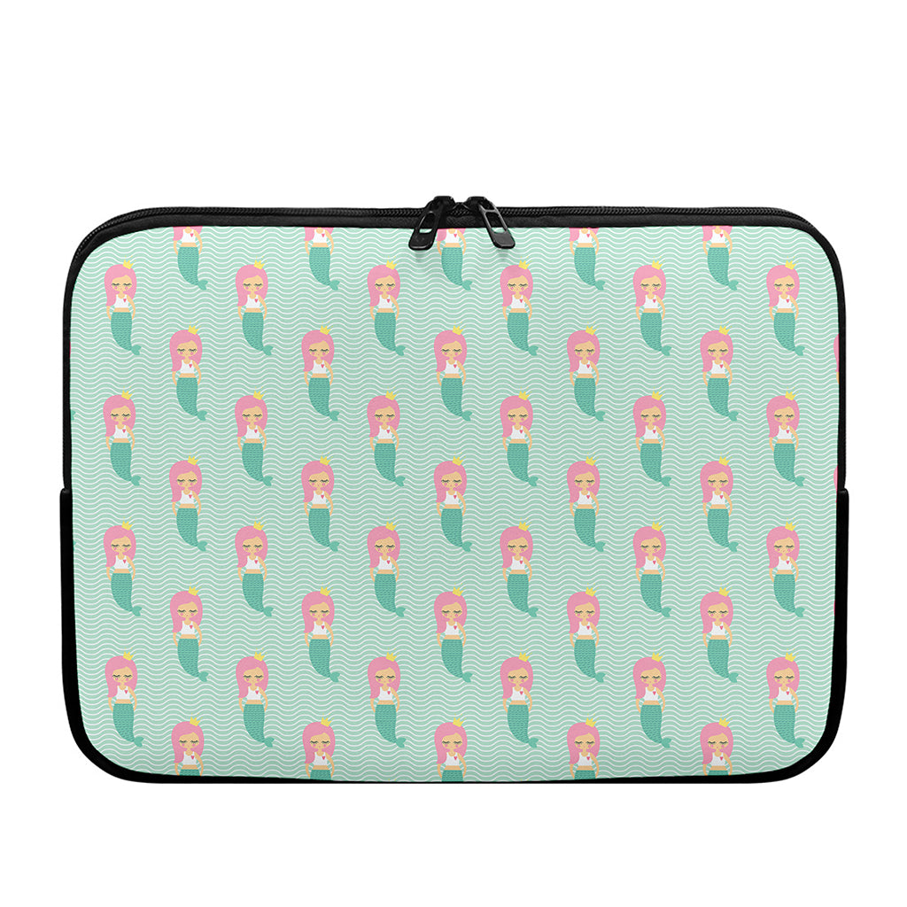 Cute Mermaid Pattern Print Laptop Sleeve