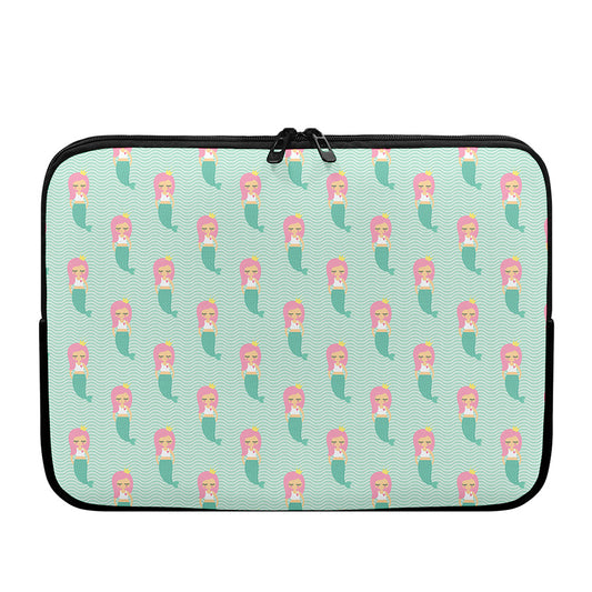 Cute Mermaid Pattern Print Laptop Sleeve